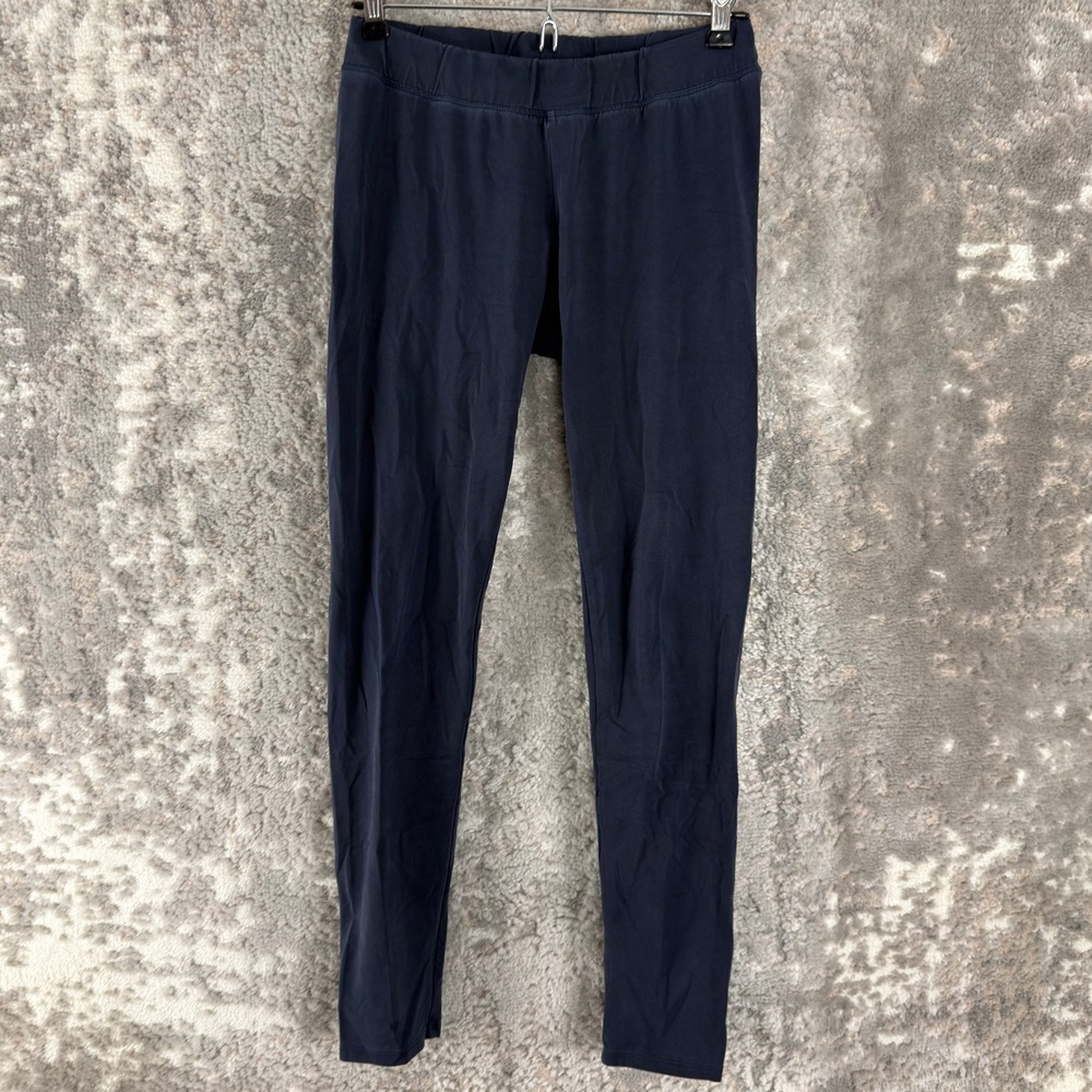 PACT Size Medium Organic Cotton Stretch Comfort Yoga Leggings Navy Blue Women